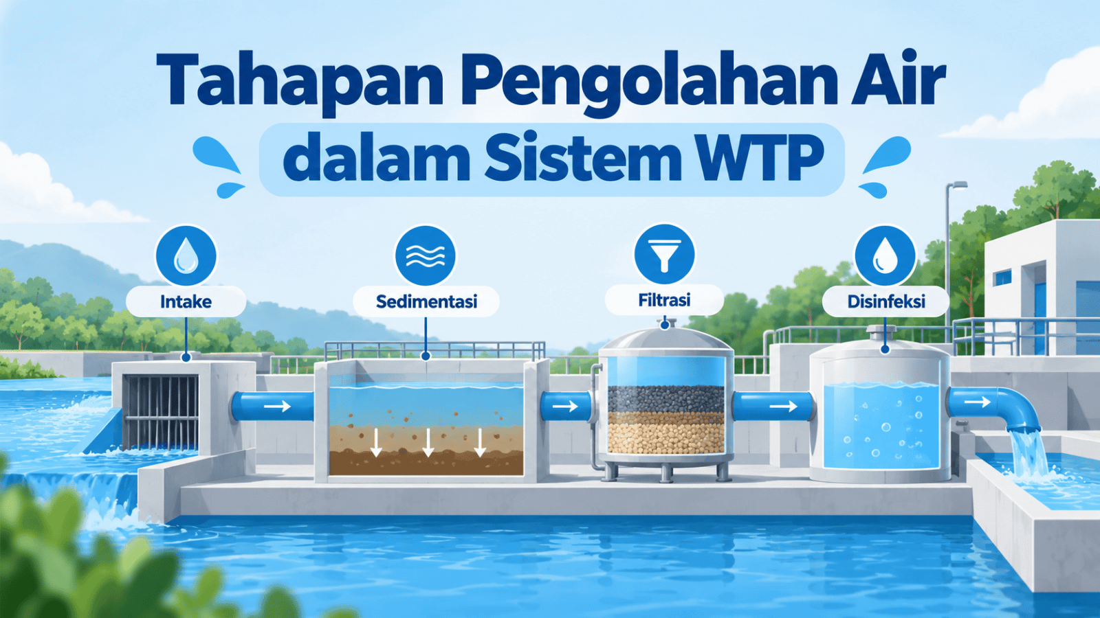 7 Tahapan Pengolahan Air dalam Sistem WTP